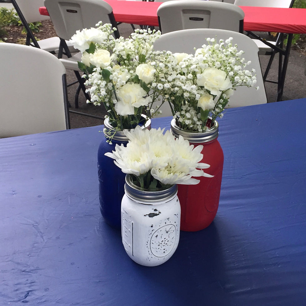 Fourth of July Mason Jar Centerpieces (Drop in)