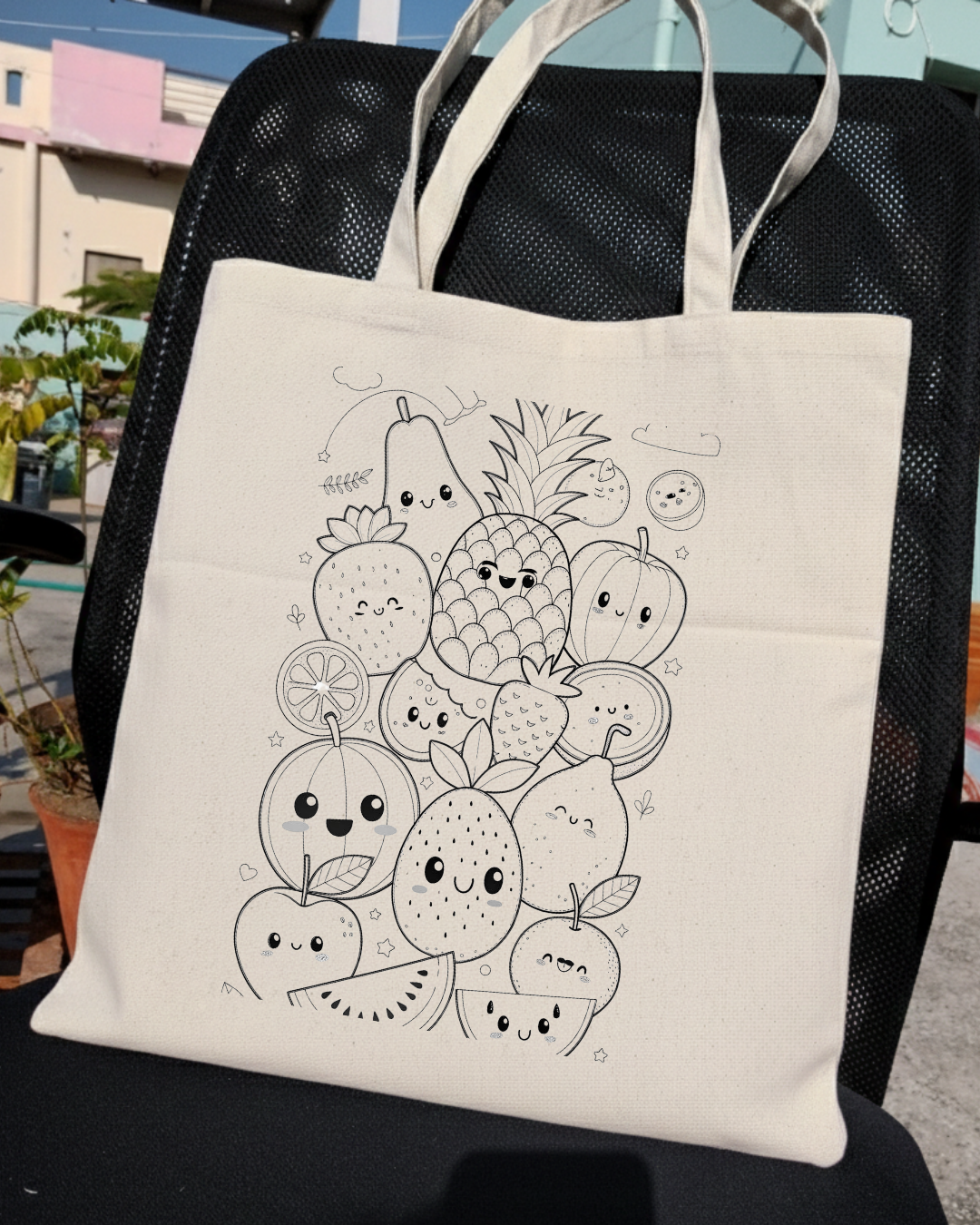 Pre Marked Fruits Tote Bag