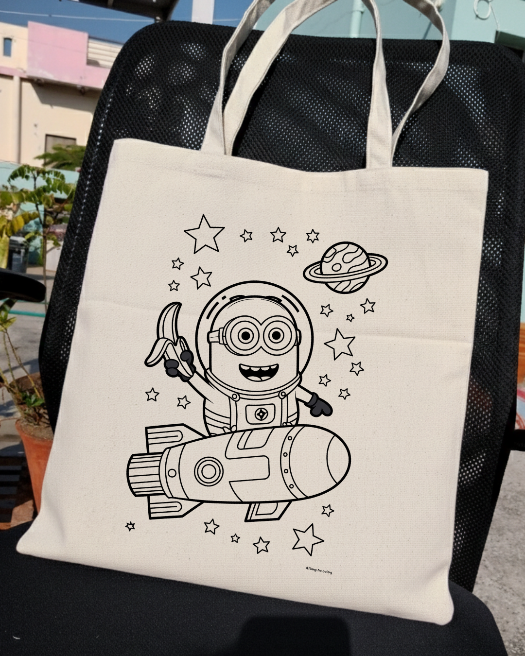 Pre Marked Minion Alien Tote Bag