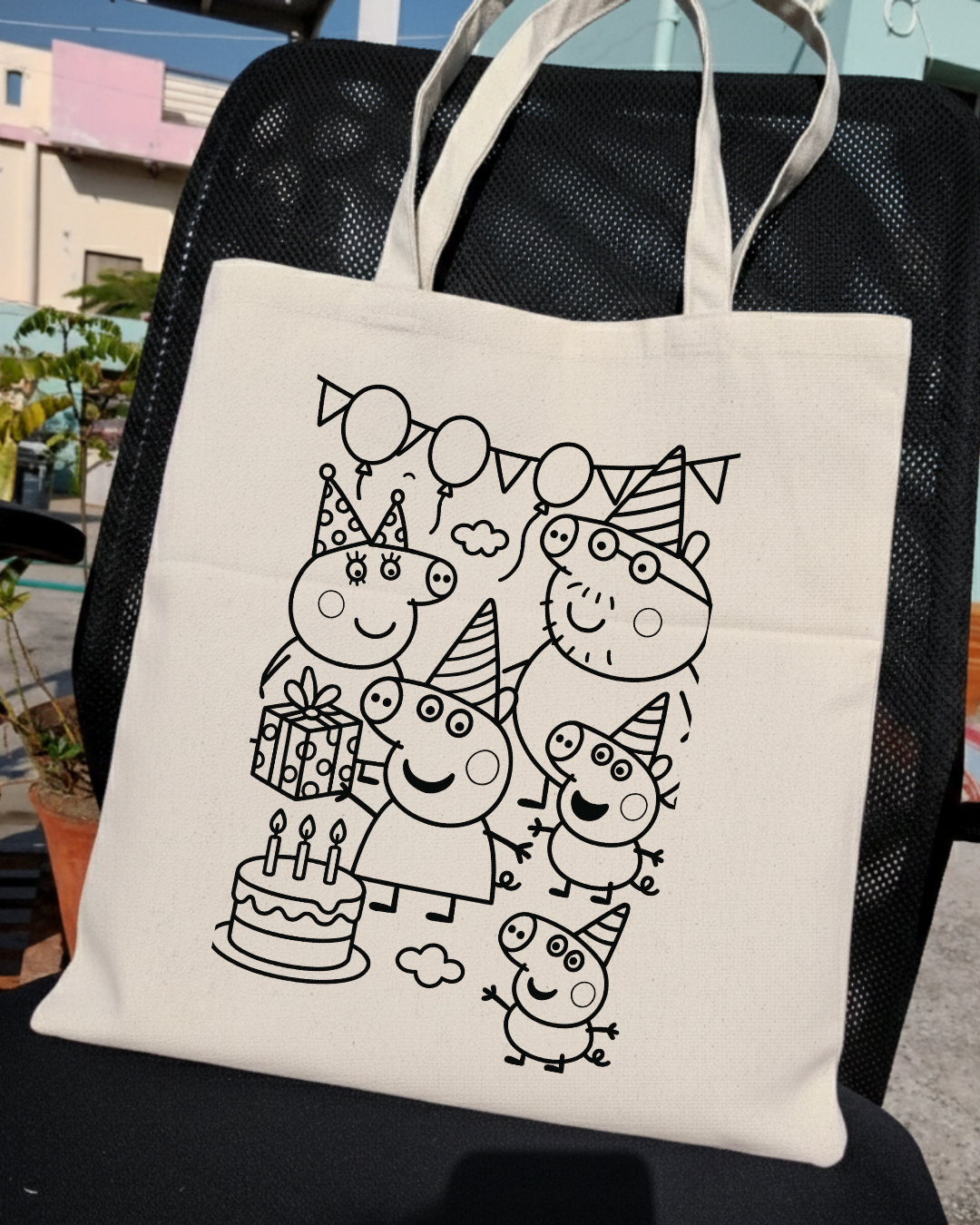 Pre Marked Peppa pig Tote Bag