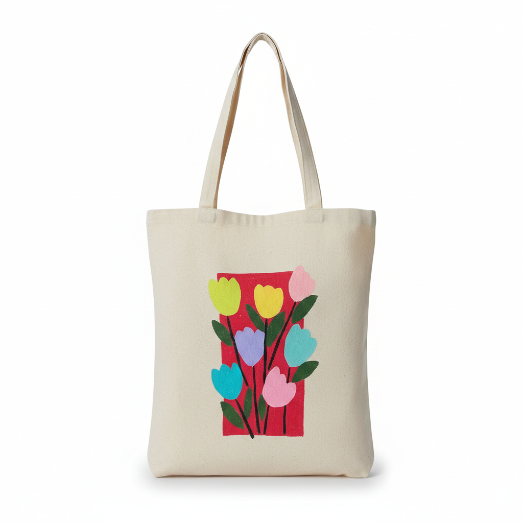 7 Pastel Tulips Tote Bag