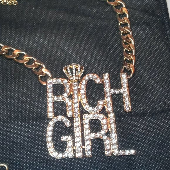 Miniatura: RICH GIRL Rhinestone Bling Necklace