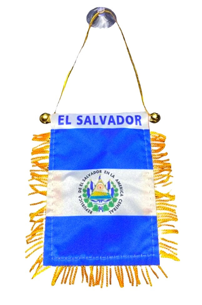 Miniatura: El Salvador Flag Mini Car Banner