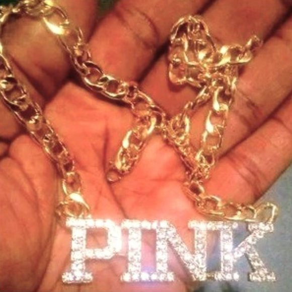 Миниатюра: PINK Rhinestone Bling Necklace