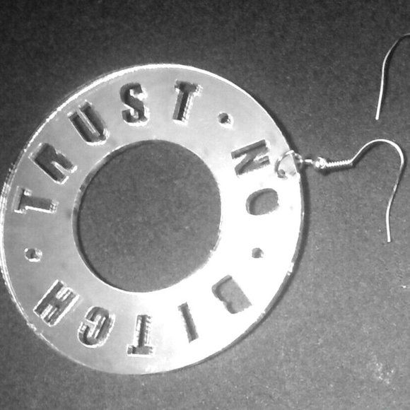 Thumbnail: Trust No Bitch Earrings - 2 Colors