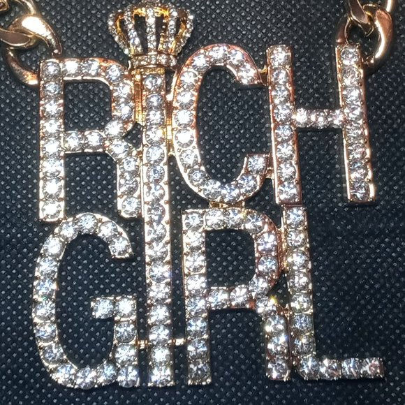 Miniatura: RICH GIRL Rhinestone Bling Necklace