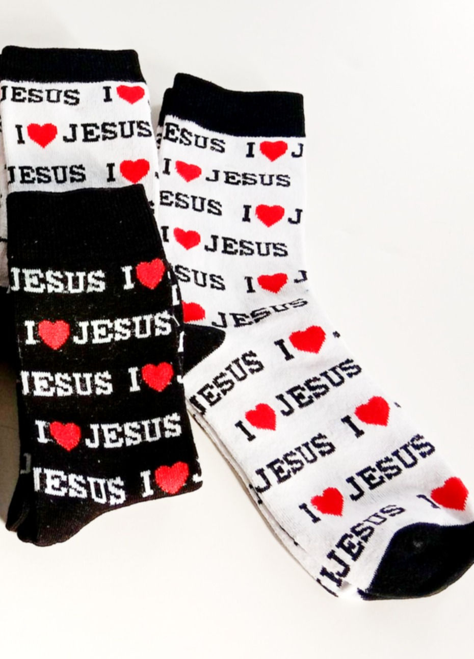 תמונה ממוזערת: I Love Jesus Socks