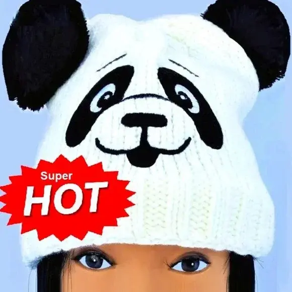 Μικρογραφία: The Snuggle Panda Bear 2 Ball Winter Ladies Hat
