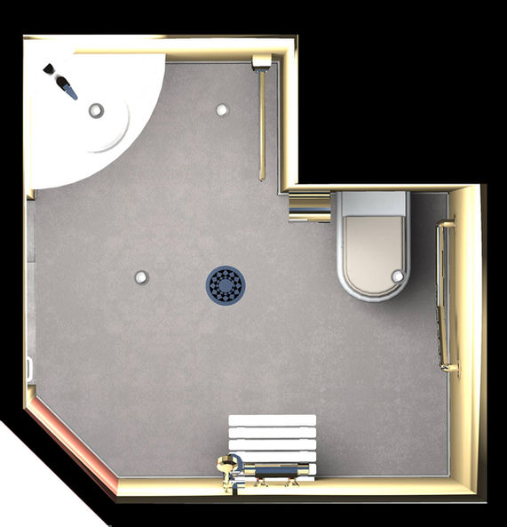 Plan couleur des nouvelles salle d'eau PMR