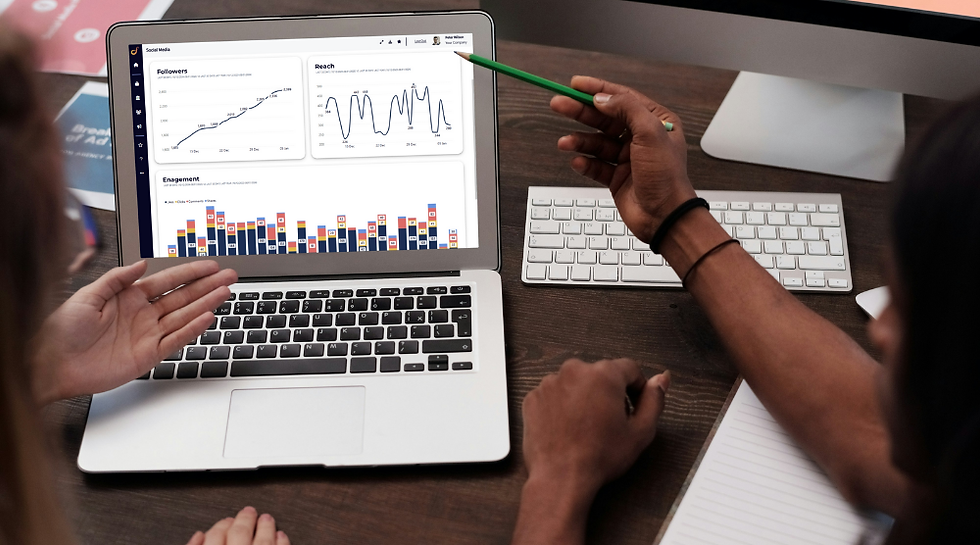People looking at their metrics on a Sontai KPI Dashboard