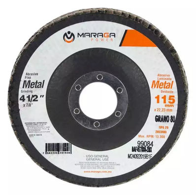 4-1/2 in. 80-Grit Steel MARAGA Grinding and Polishing Flap Disc 10 pieces