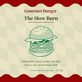Pulled pork, crispy lettuce, cheddar cheese, sun-dried tomato aioli. CHF 27.-