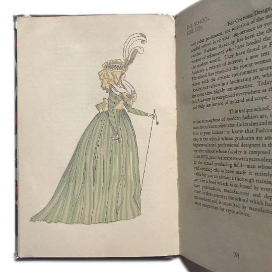 Thumbnail: Brochure book for the Fashion Academy at Rockefeller Center, 1935.