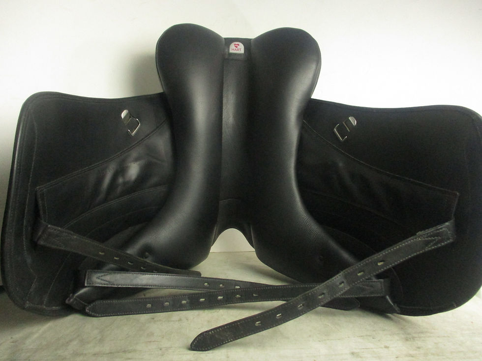 Thumbnail: Bates Innova Mono Dressage Saddle Size 1 17" - 17.5" * FLOCK*