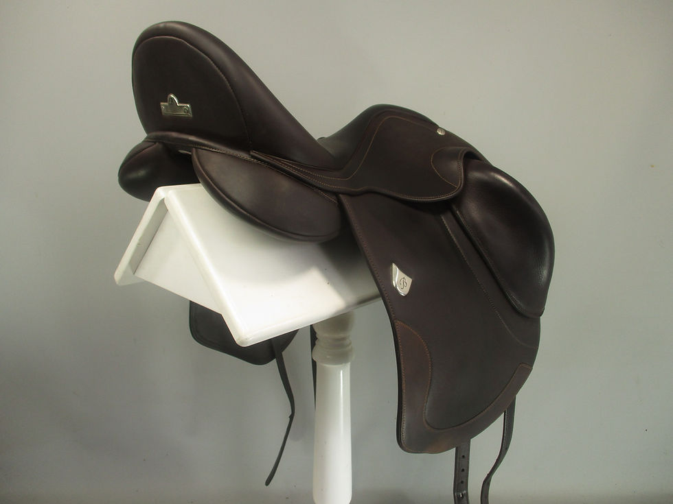Thumbnail: Bates Artiste Mono Dressage Saddle 16.5" - 17" (Size 0) *BROWN*