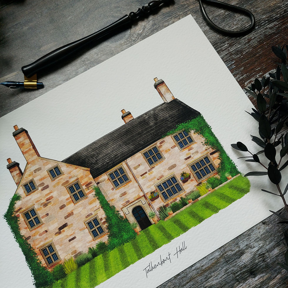 Thumbnail: Talhenbont Hall Illustration