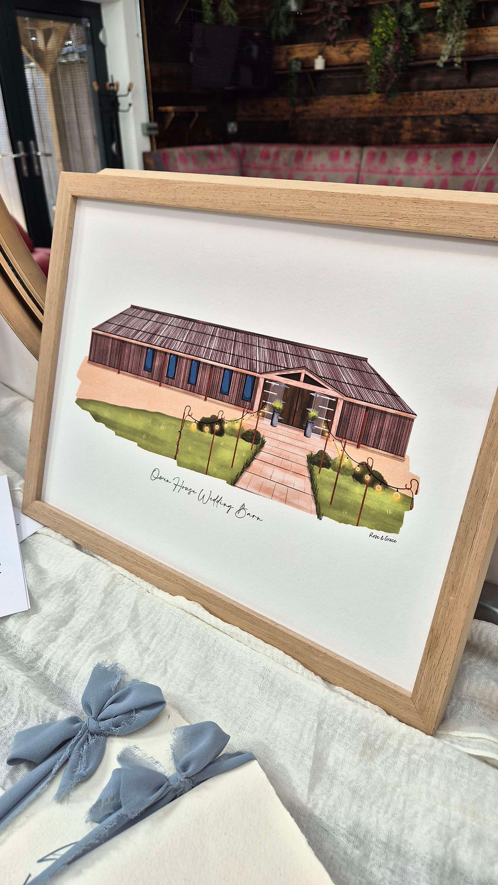 Thumbnail: Owen House Wedding Barn Illustration