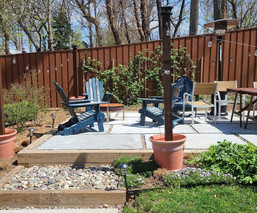 New patio and landscaping