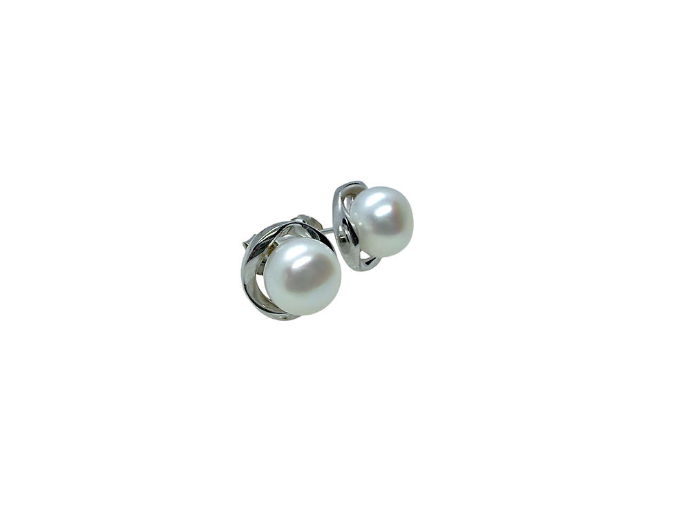 Thumbnail: Freshwater Pearl Post Earrings