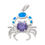 Thumbnail: Lab-created Opal Amethyst Crab Pendant - large