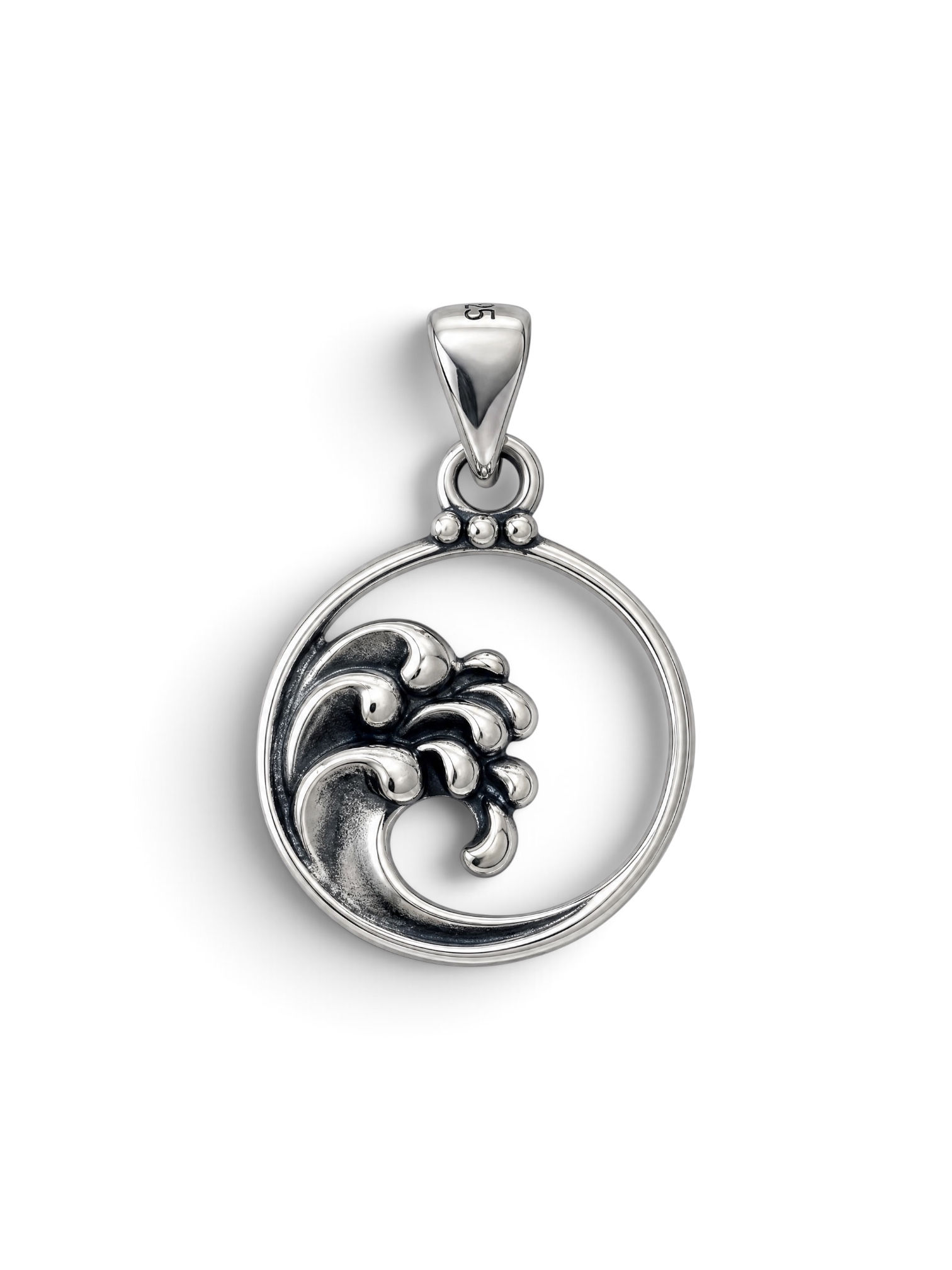 Sterling Silver Waves Charm
