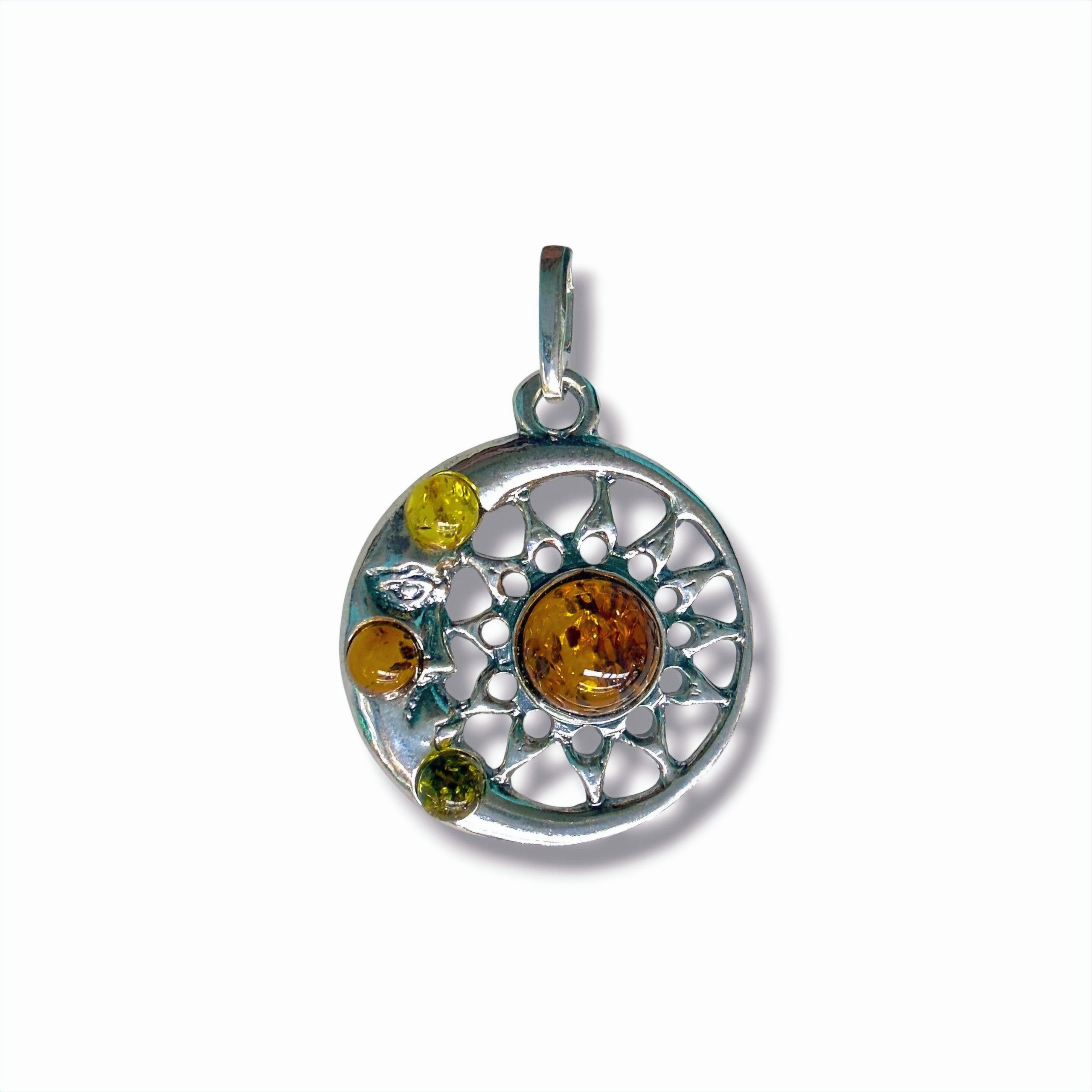 Amber Sun/Moon Pendant