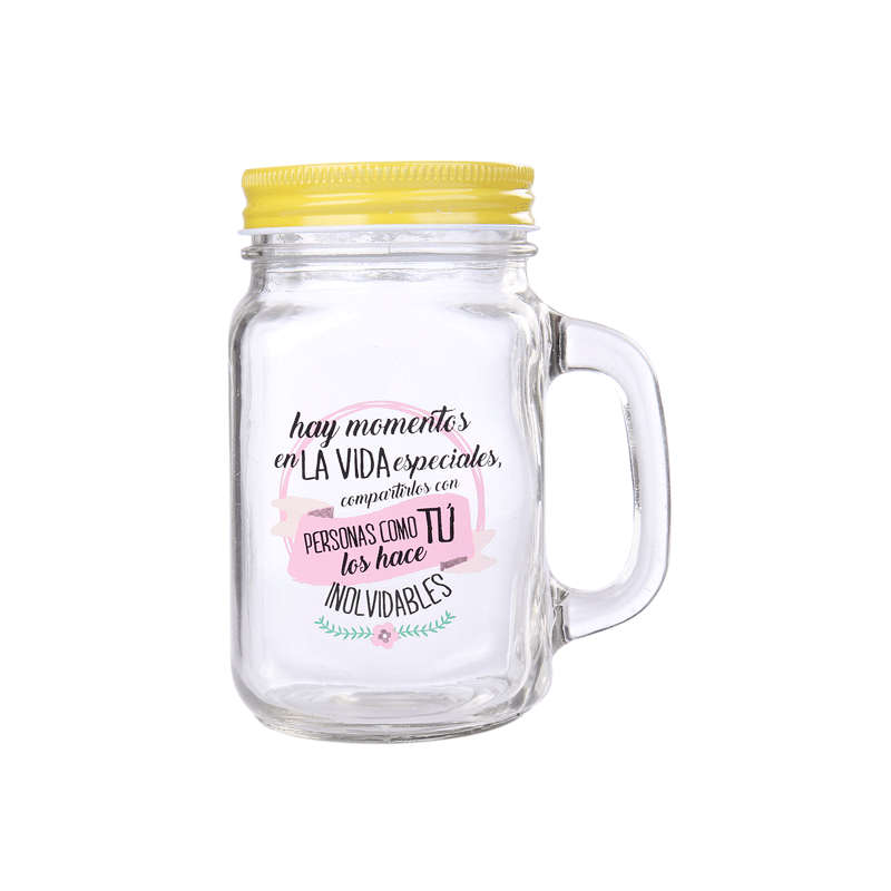Miniatura: Jarra de cristal con frases de agradecimiento