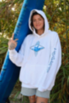 Surf Logo White Hoodie