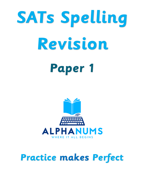 SATs Spelling Revision Paper 1