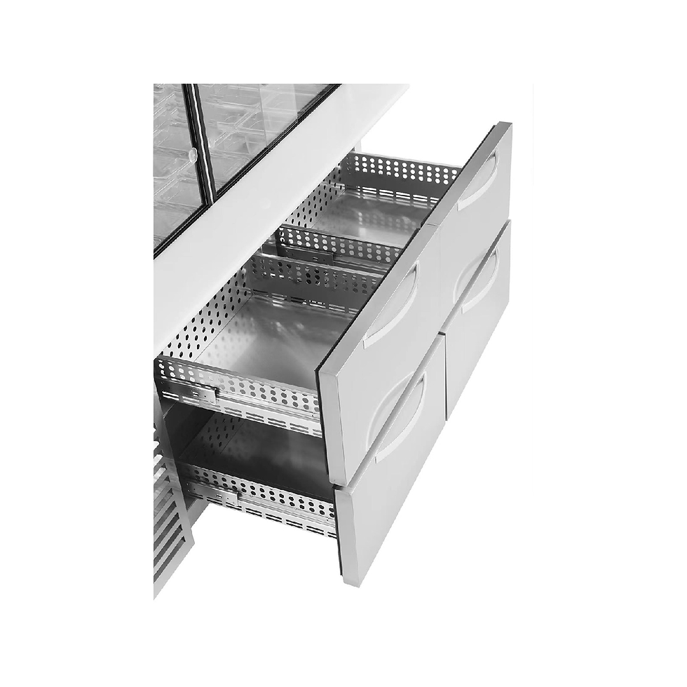 Thumbnail: Sub-equip, CSSU-S72MG, 72"Prep Table Refrigerator with Sneeze Glass