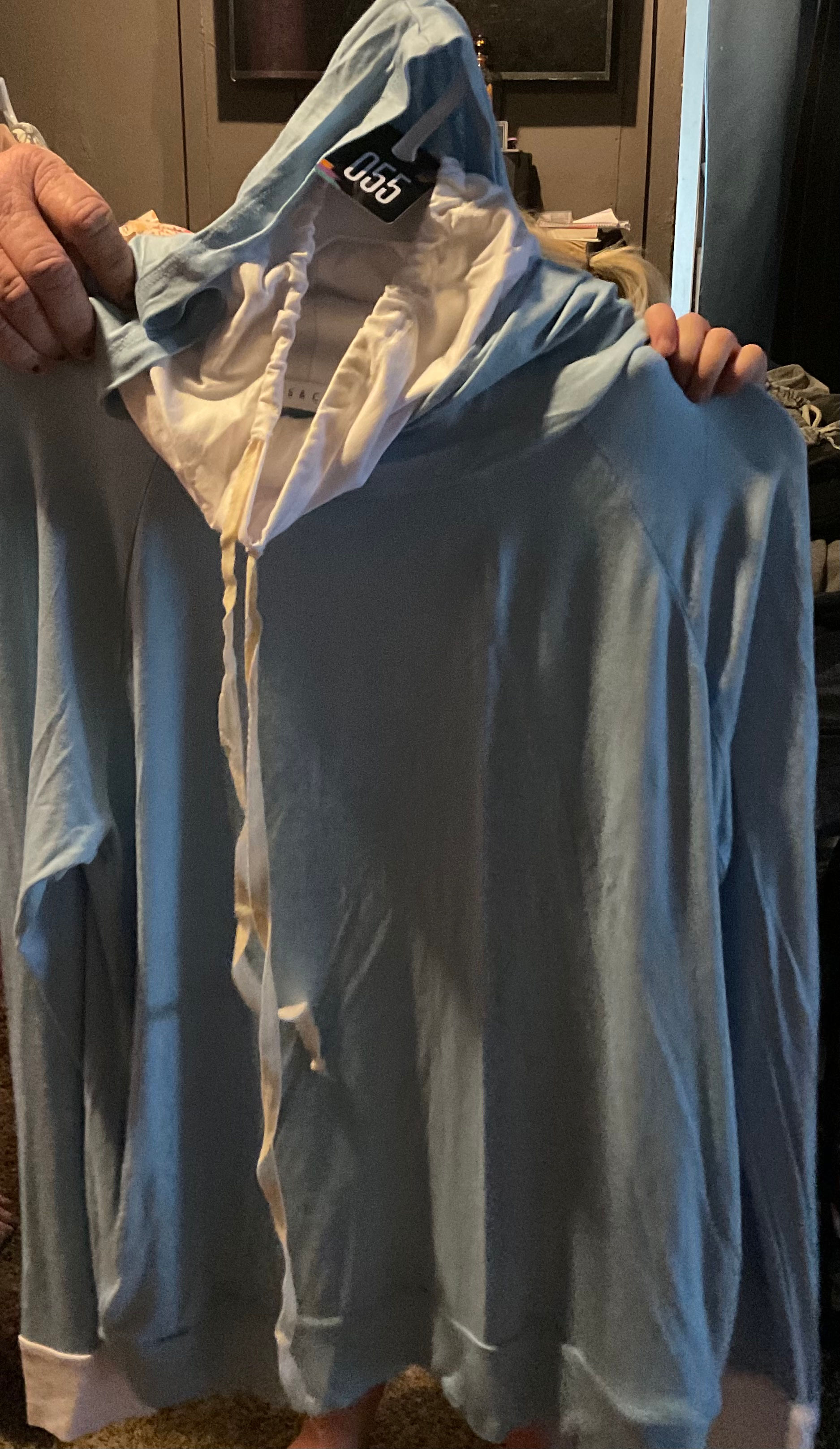 Maternity sky blue hoodie