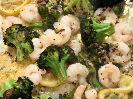 Lemon Garlic Butter Shrimp and Broccoli | Easy Sheet Pan Dinner