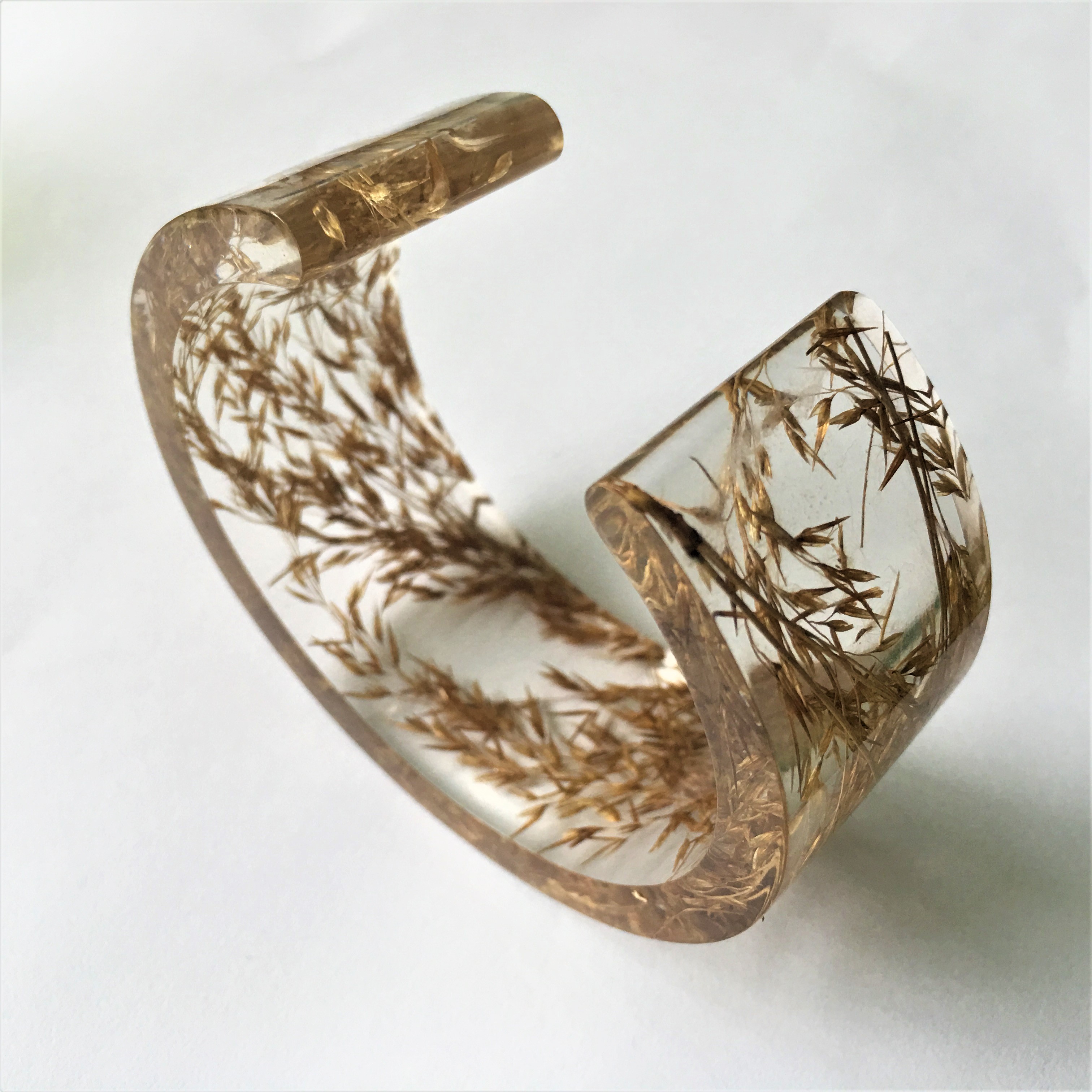 Bracelet résine Roseau (grandeur universelle)-Common reed resin bangle