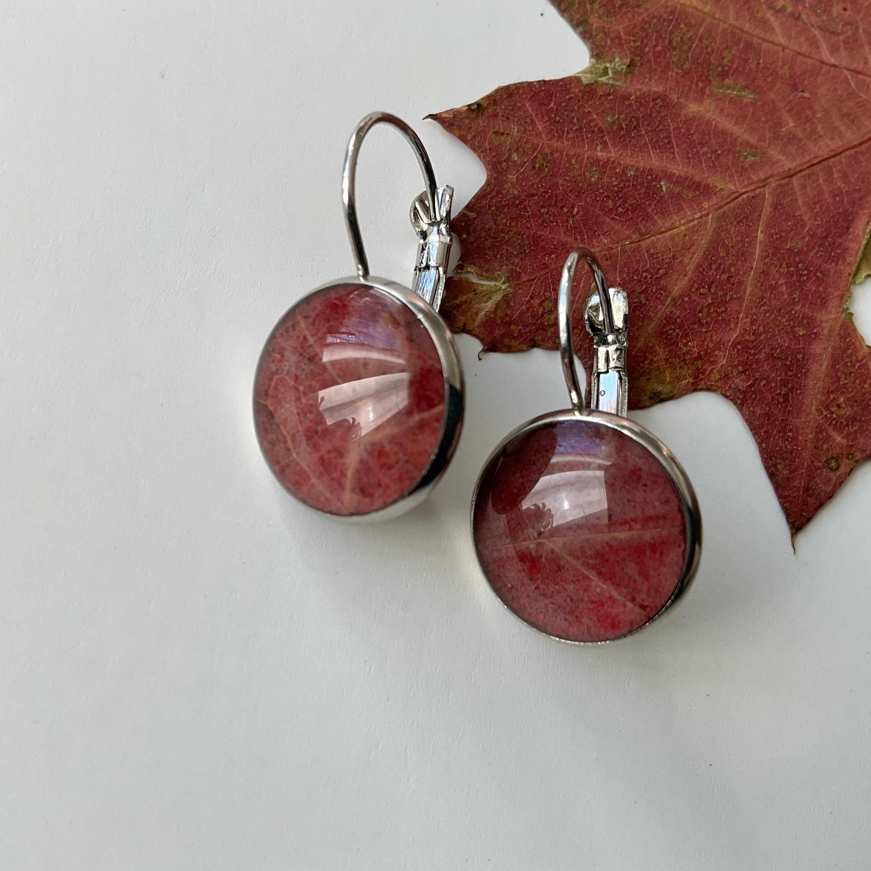 Boucles d'oreilles feuille de chêne-Oak leaf earrings