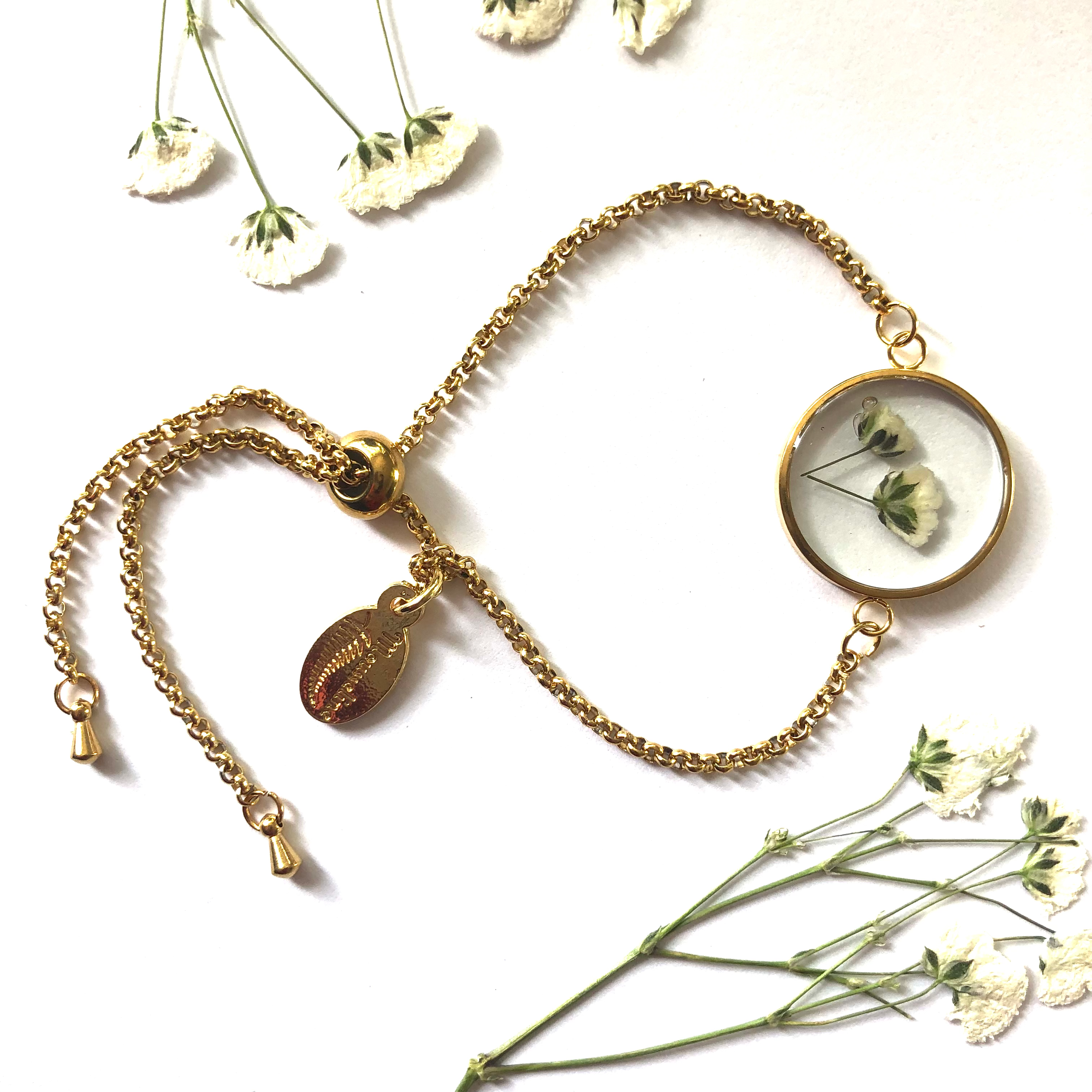 Bracelet Rond Souffle de bébé (or)/Baby's breath Bracelet-Round-gold