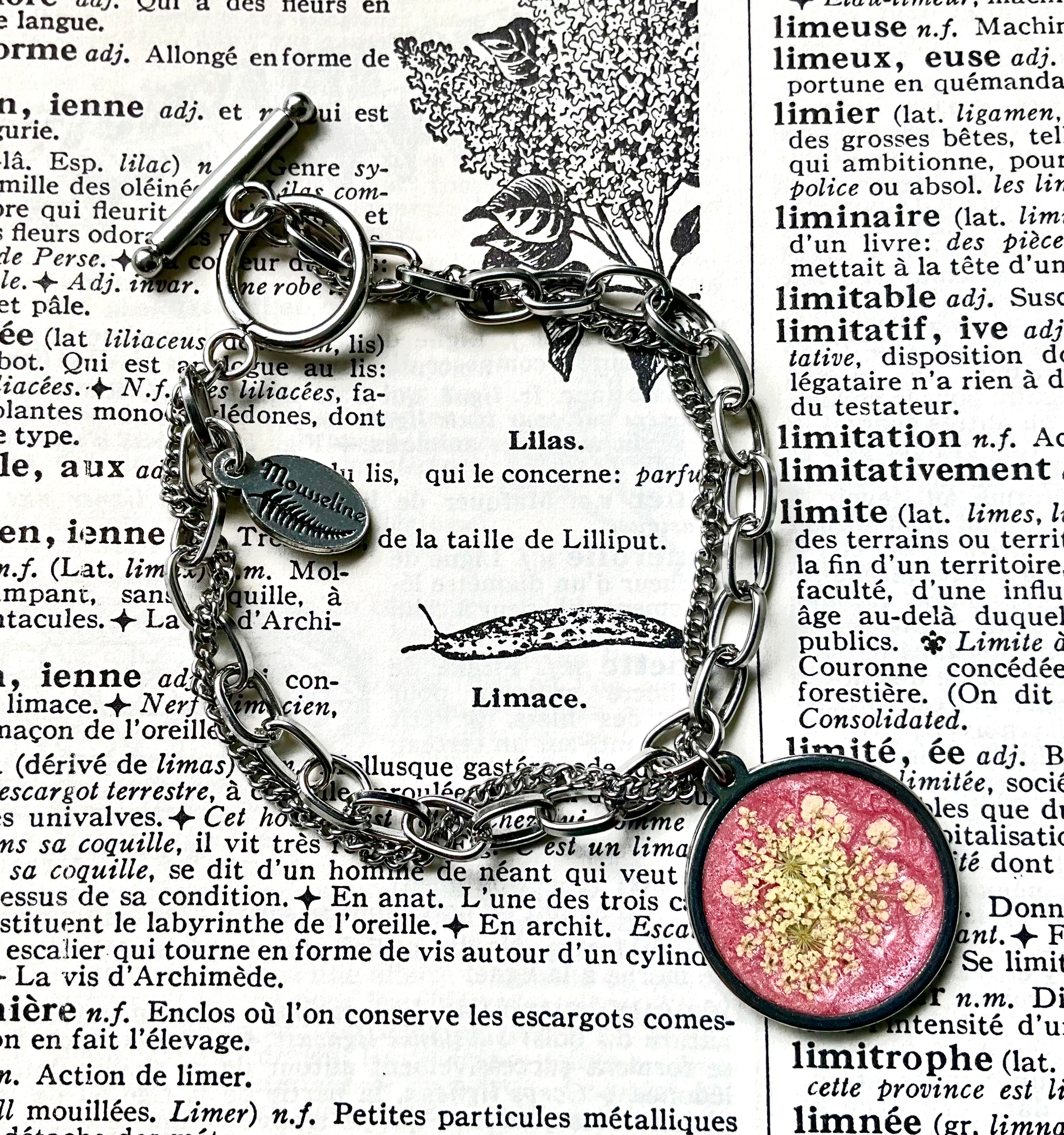 Bracelet double Fleur de carotte sauvage-Queen Anne's lace Double Bracele