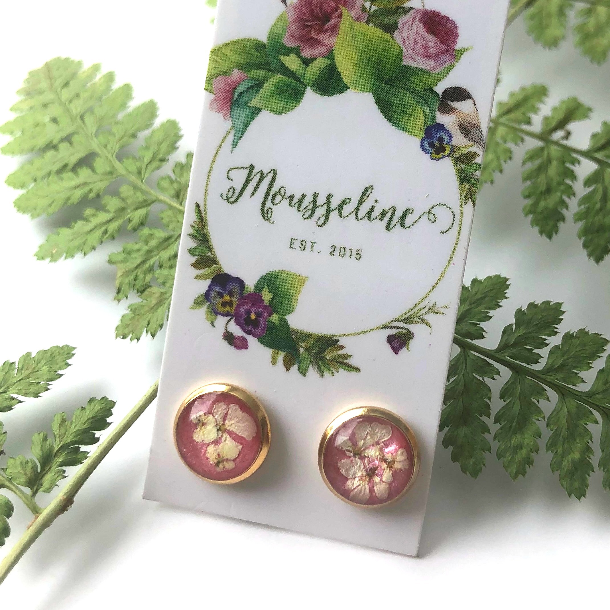 Boucles d'oreilles Fleurs de Carotte Sauvage-Queen Anne's Lace Earring