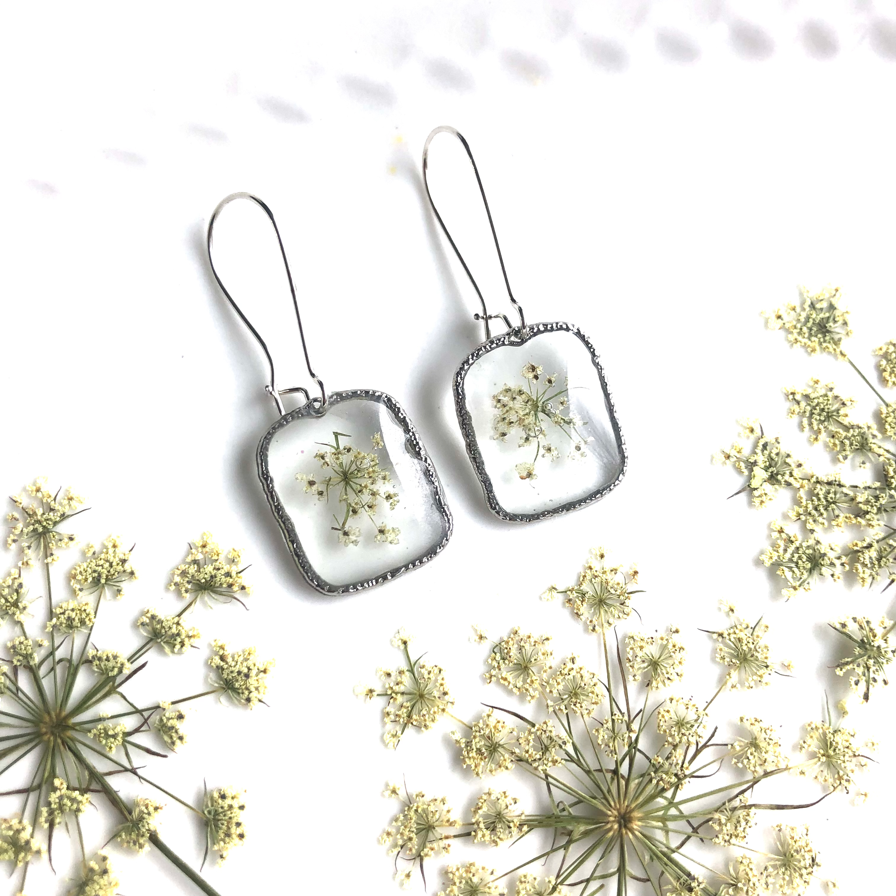 Boucl. d'oreilles Carotte Sauvage Inox (P)/Q. Anne's Lace Earrings-S.Steel (S)