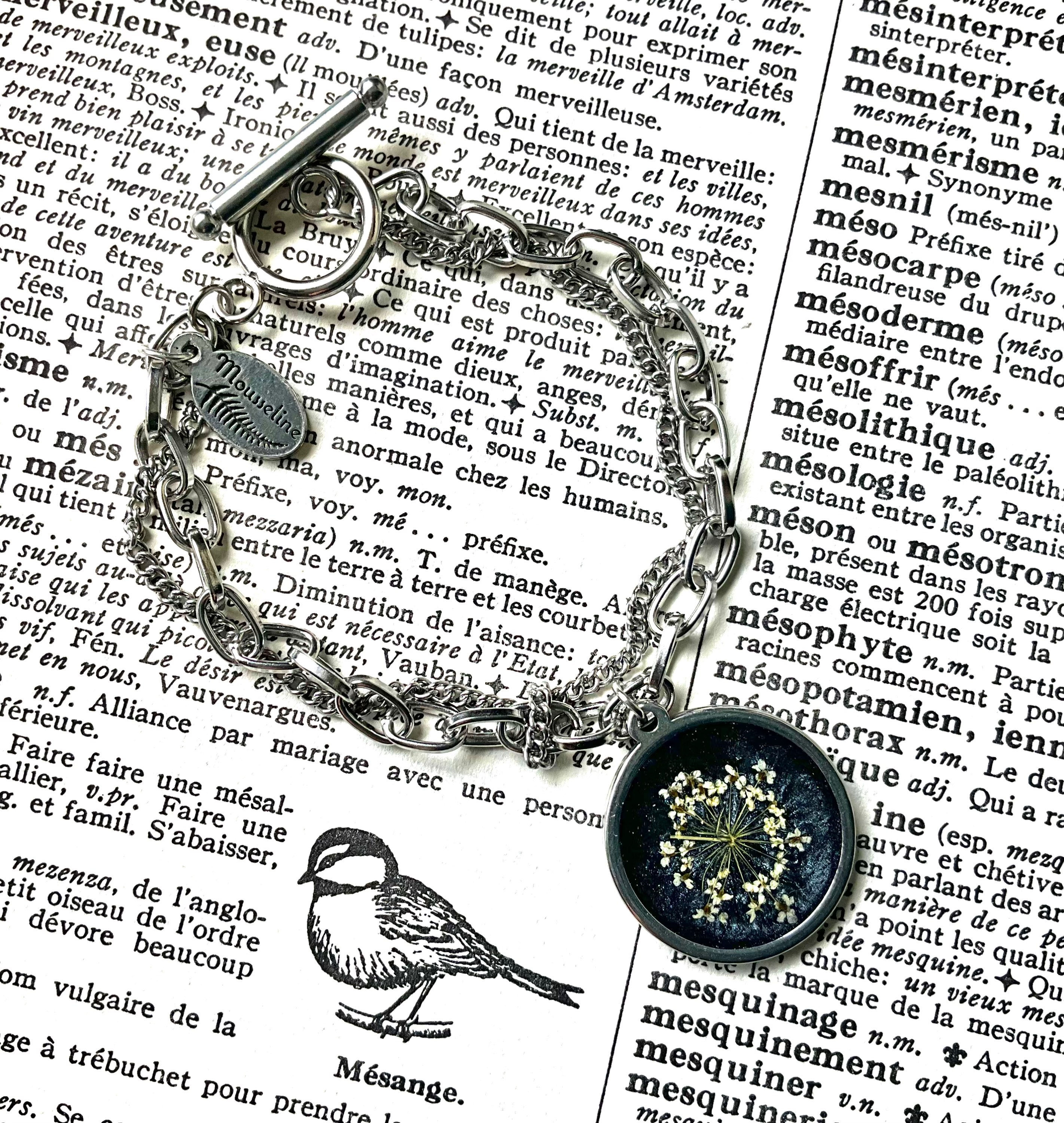 Bracelet double Fleur de carotte sauvage-Queen Anne's lace Double Bracele