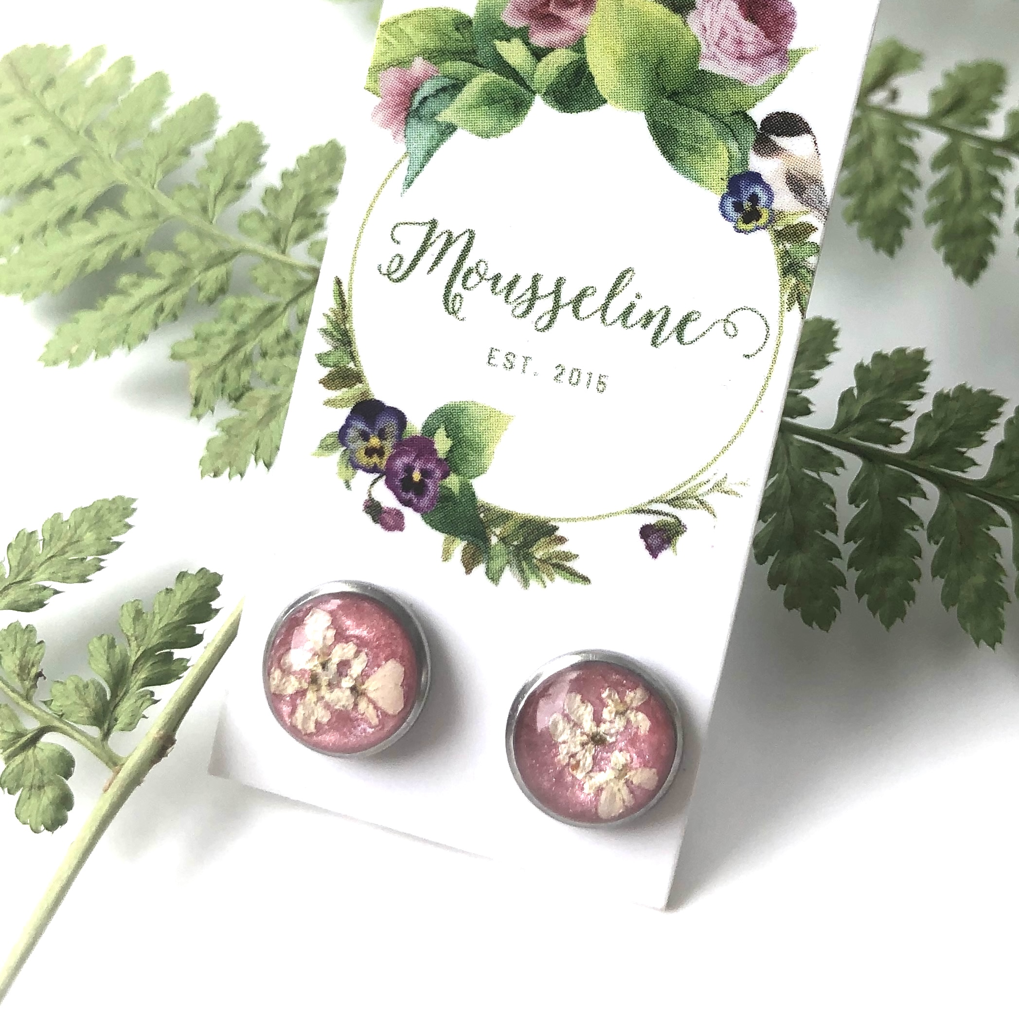 Boucles d'oreilles Fleurs de Carotte Sauvage-Queen Anne's Lace Earring