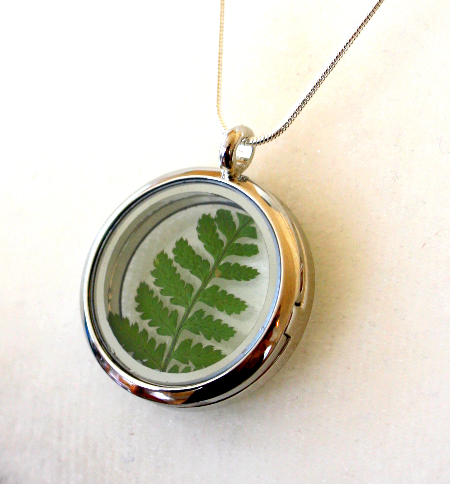 Loquet fougère-Fern locket