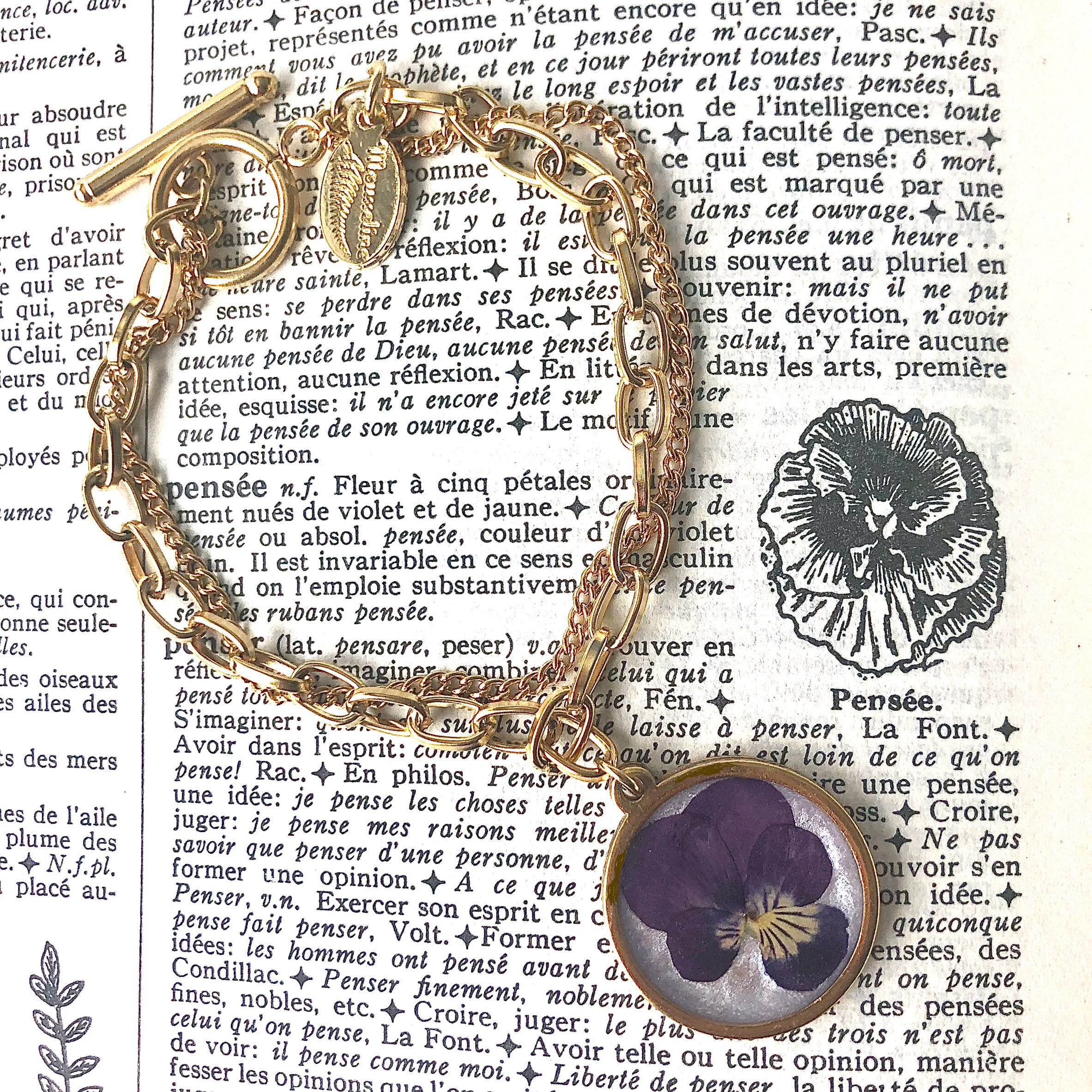 Bracelet double Pensées-Pansies Double Bracelet