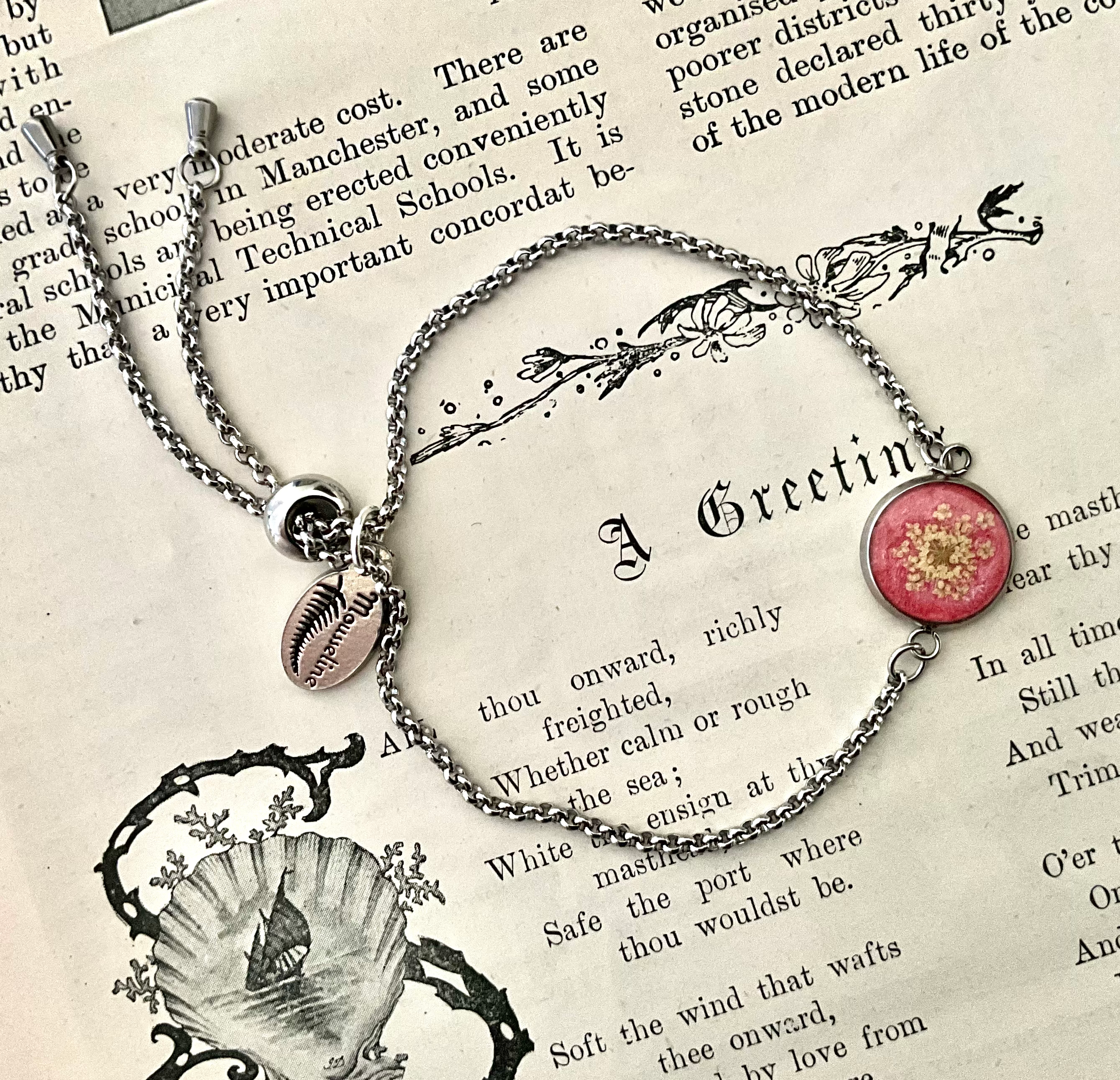 Bracelet Coulissant Carotte sauvage-Queen Anne’s lace Sliding Bracelet
