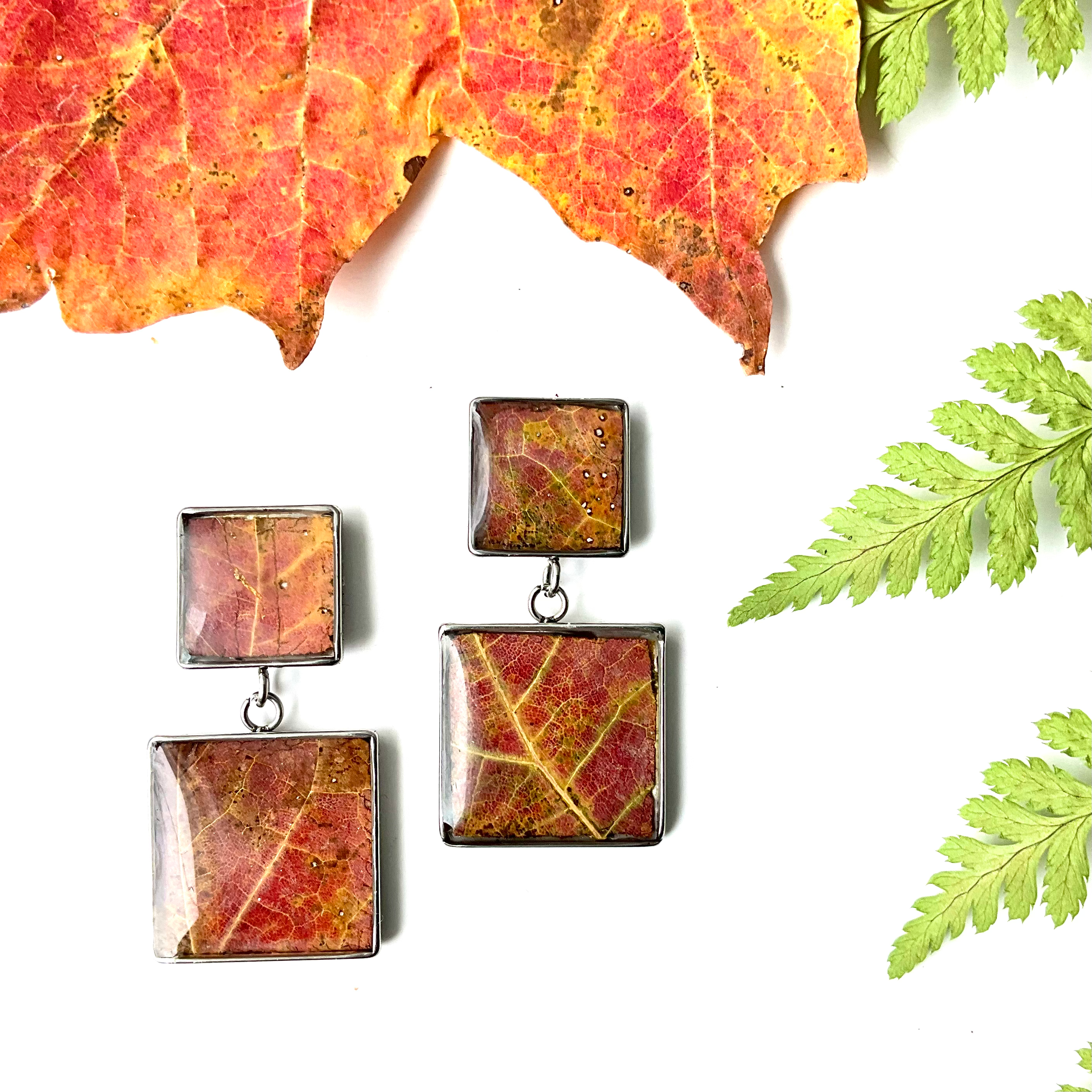 Boucles d’oreilles érable à sucre - Sugar maple earrings