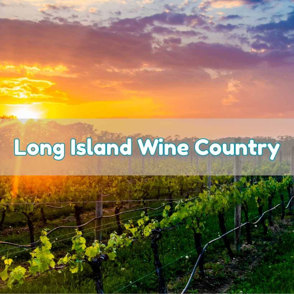 Magnificent sunset at Long Island Wine Country