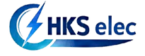 Logo de HKS ELEC, entreprise spécialisée dans la maintenance haute tension, symbolisant expertise et fiabilité dans le secteur électrique.