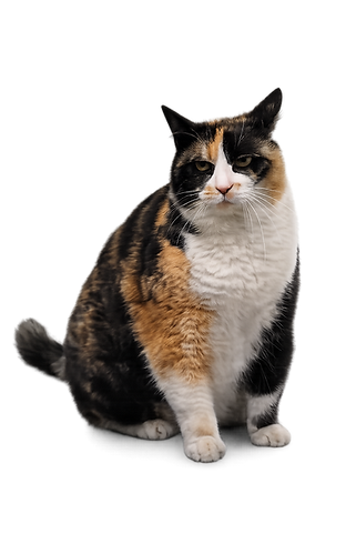 Kalligraphische Calico-Katze mit grimmigem Blick.png