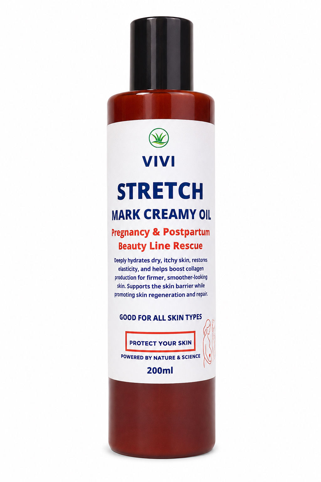 STRETCH MARKS CREAMY OIL PREGNANCY & POSTPARTUM & YOUTH BEAUTY LINE RESCUE 200ml
