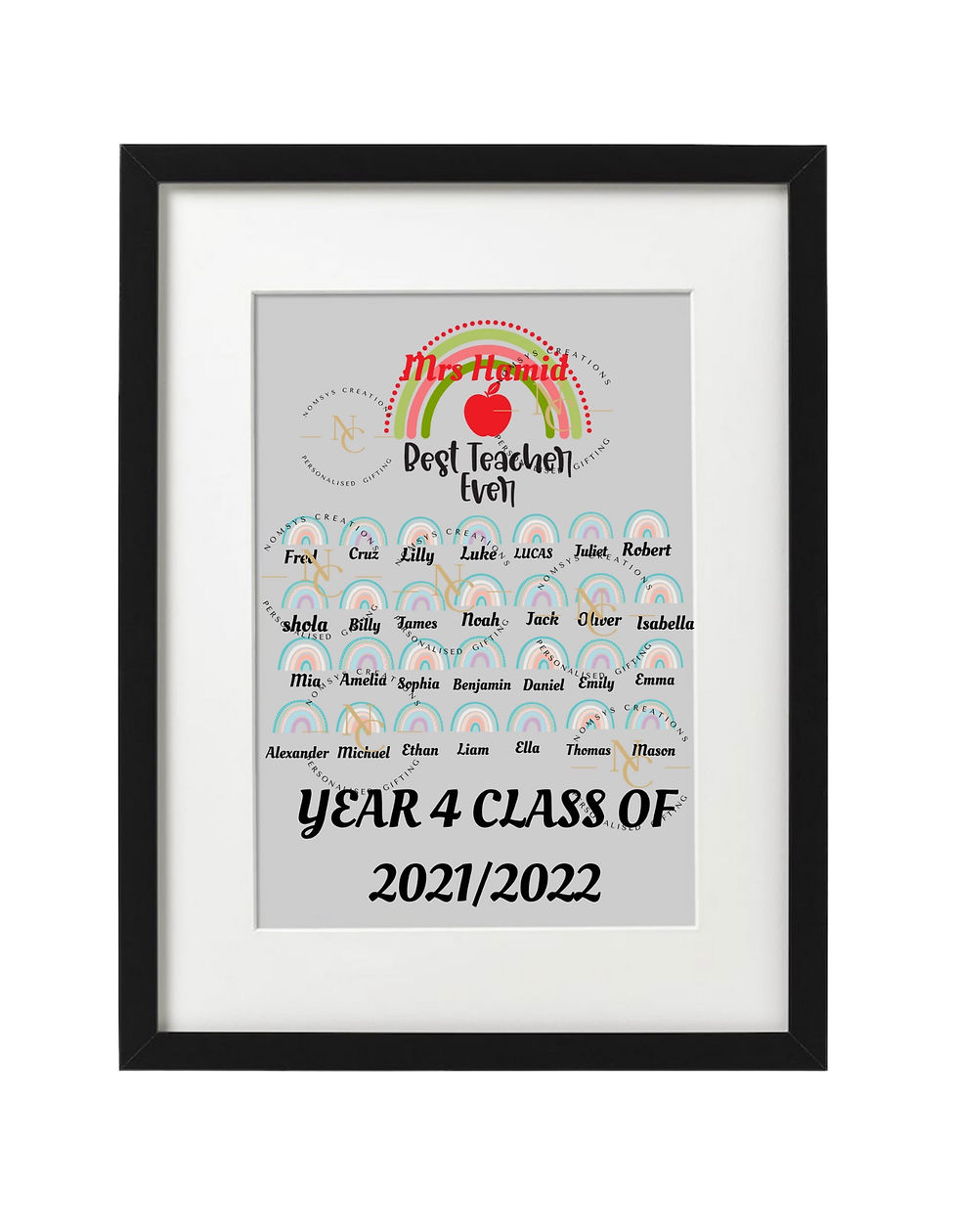 Teachers's Personalised Frame
