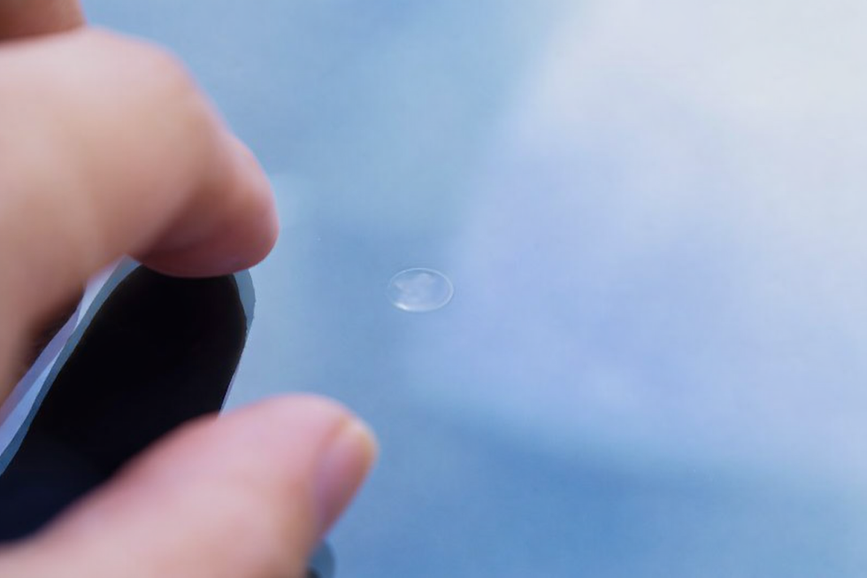 windshield chip crack fixed looking minimal